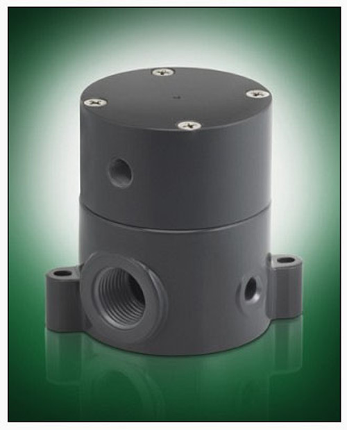 Plast-O-Matic Series BSDA 3/4 in. Poly Air Operated Valves w/ PTFE, Viton Seals