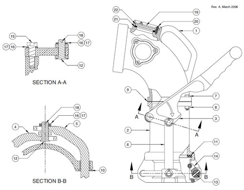 60TTF Product Drop Elbow Parts - Yoke Assembly Kit - 13, 14,