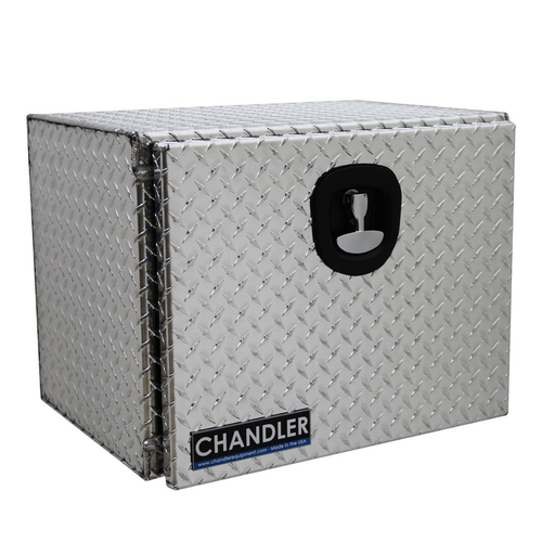 Chandler Equipment Aluminum Tread Plate Underbody Tool Box w/ Single Latch Door - 24x18x18