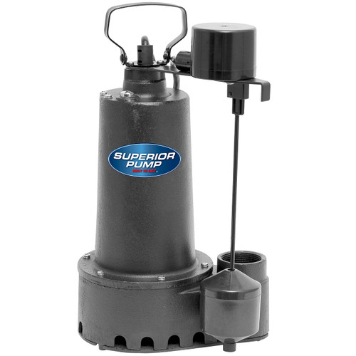 Decko 92511 1/2 HP Cast Iron Sump Pump with Vertical Float Switch - 70 GPM