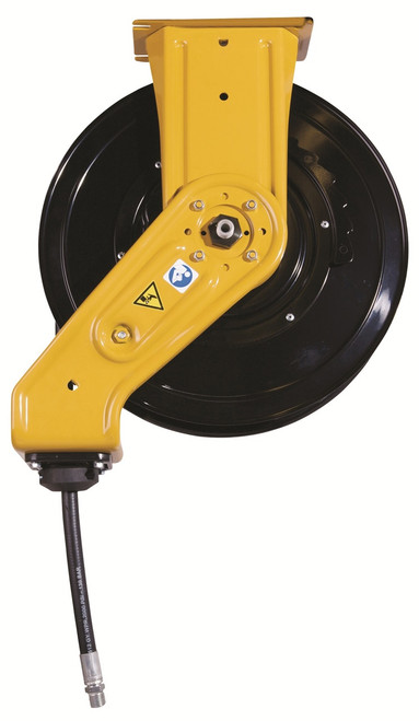 Graco XD 30 1 in. x 30 ft. Spring Driven Fuel Hose Reels (Yellow) - Reel with Hose