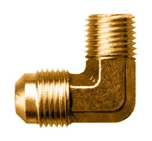 Gas-Flo Brass SAE 45° Flare 90° Elbow - Tube to Male Pipe Fitting - 1/2" - 3/8" - 750