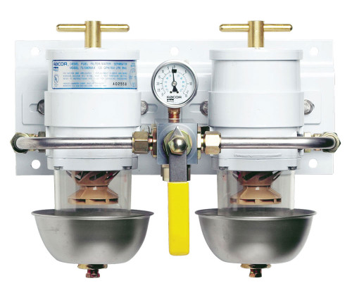 Racor 2 Micron Clear Plastic 75500MAX Series Marine Turbine Fuel Filter