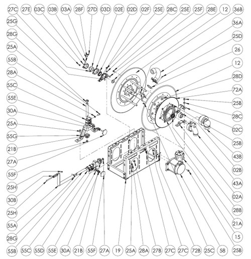 Hannay Reels EP/ EPJ/ 7500 Series Power or Crank Rewind Reel Parts - H-29 Pinion Gear - 21B