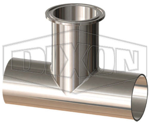 Dixon High Purity BioPharm Clamp x Weld Tees - 4 in. - SF4-Ra15