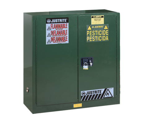 Justrite Sure-Gip Ex Safety 45 GalCabinets for Pesticides - 2 Door Manual