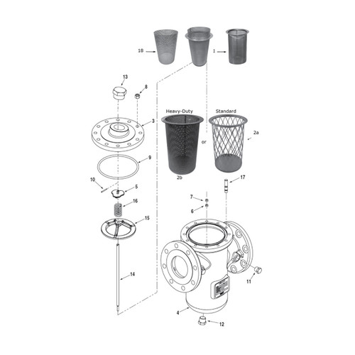 Smith E-Series Strainer Replacement Parts - 1 - 1 - 40 Mesh Inner Basket