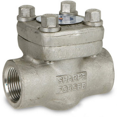 Sharpe Class 800 1/2 in. NPT Threaded Forged 316L Stainless Piston Check Valve