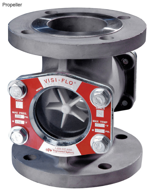 OPW 1 1/2 in. Carbon Steel VISI-FLO 1400 Series Flanged Sight Flow Indicators w/ Propeller