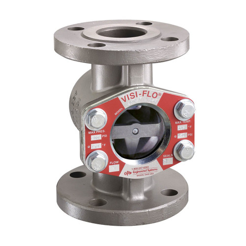 OPW 2 in. 316 Stainless Steel VISI-FLO 1400 Series Flanged Sight Flow Indicators w/ Flapper