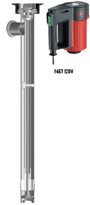 Flux 427S 3A Sanitary Pumps w/ F457 120 Volt Electric Motor - 27 in. Tube