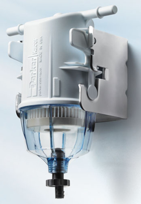 Racor SNAPP One-Piece Snap-In Fuel Filter Water Separator Assembly w/ Bracket & Drain - 10 Micron
