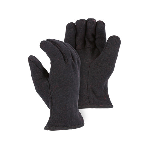 Majestic Brown Jersey Fleece Lined Work Gloves