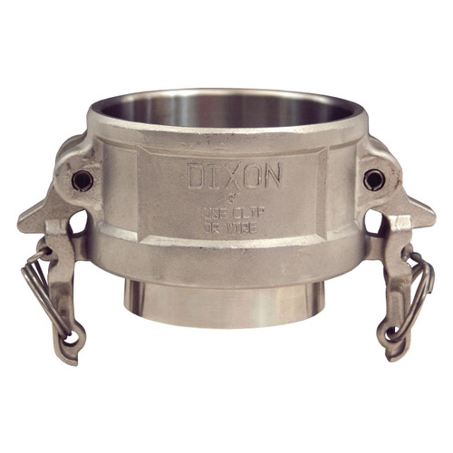 Dixon Sanitary Boss-Lock 316SS Cam & Groove Coupler x Butt Weld to Tube End