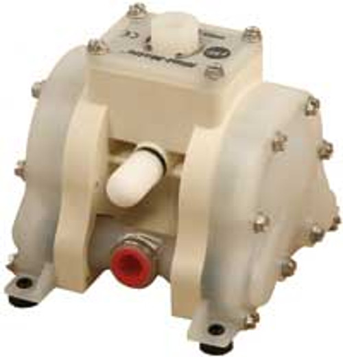 Liquidynamics 3/8 in. NPTF Air Diaphragm Pump w/ Santoprene Diaphragms & Balls, Polypropylene Seats