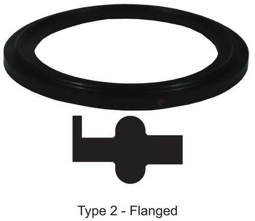 Dixon Sanitary Flanged Nitrile Rubber Gaskets - Black