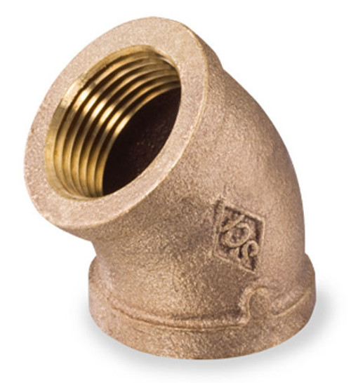 Smith Cooper 125# Bronze Lead-Free 1/8 in. 45° Elbow Fitting -Threaded