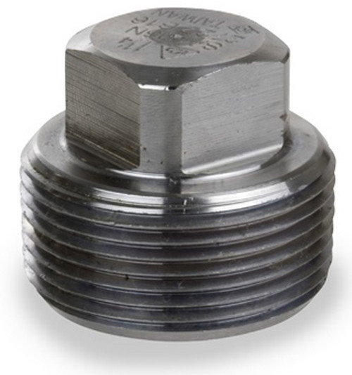 Smith Cooper 3000# Forged Carbon Steel 1/8 in. Square Head Plug Fitting -Threaded