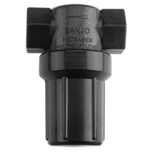Banjo 3/4 in. x 3/4 in. Mini Polypropylene T-Strainer w/ Black Bowl