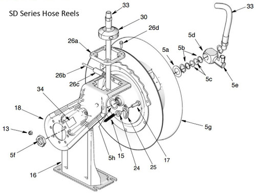 Graco SD Series Grease Hose Reel Repair Kits