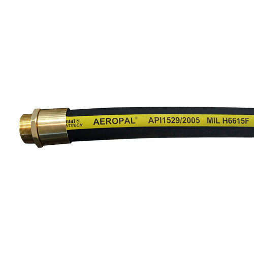 Continental ContiTech AEROPAL Type C 1 in. Regular Temp Aviation Fueling Hose Assemblies w/ Brass NPT Ends