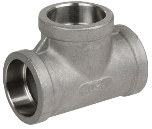 Smith Cooper Cast 150# Stainless Steel 1 in. Tee Fitting - Socket Weld