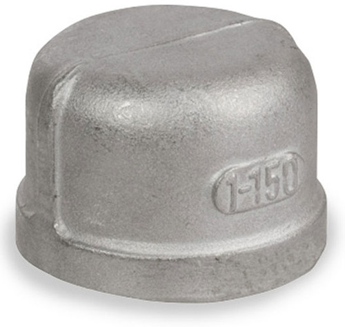 Smith Cooper Cast 150# Stainless Steel 1 1/4 in. Cap Fitting - Threaded