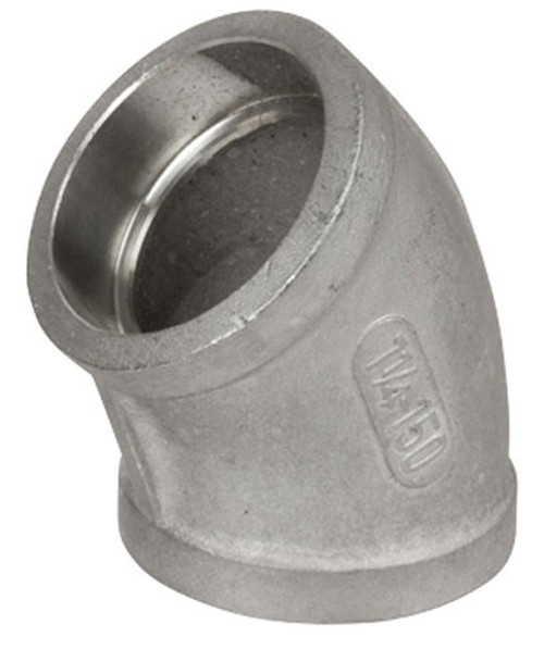 Smith Cooper Cast 150# Stainless Steel 2 in. 45° Elbow Fitting - Socket Weld