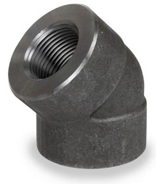 Smith Cooper 3000# Forged Carbon Steel 1 in. 45° Elbow Pipe Fitting - Threaded