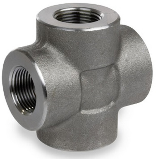 Smith Cooper 3000# Forged Carbon Steel 3/8 in. Cross Pipe Fitting - Threaded