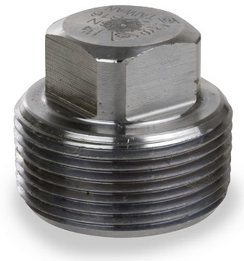 Smith Cooper 3000# Forged Carbon Steel 2 in. Square Head Plug Fitting - Threaded