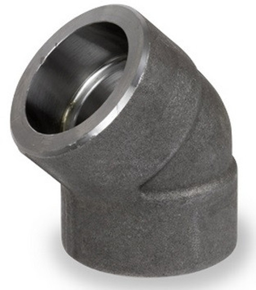 Smith Cooper 3000# Forged Carbon Steel 1 1/2 in. 45° Elbow Fitting - Socket Weld