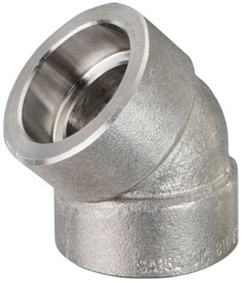 Smith Cooper 3000# Forged 316 Stainless Steel 3/4 in. 45° Elbow Fitting - Socket Weld