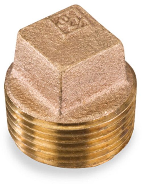 Smith Cooper Bronze 3/8 in. Square Head Solid Plug Fitting - Threaded