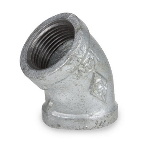 Smith Cooper 150# Galvanized Iron 1/2 in. 45° Elbow - Threaded