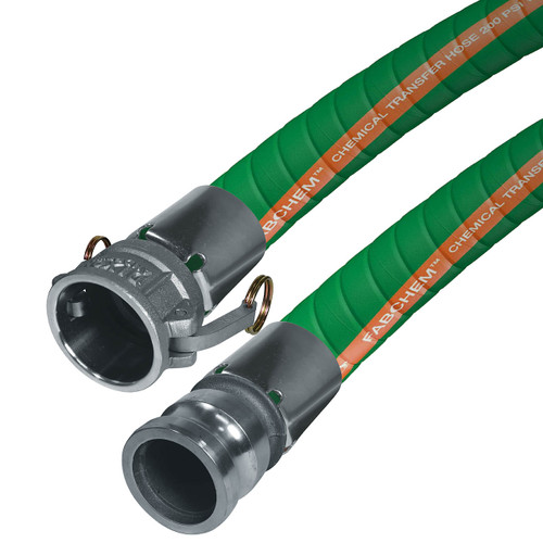 Continental ContiTech Fabchem 2 in. 200 PSI Chemical Transfer Hose w/  Stainless C x E Ends - John M. Ellsworth Co.