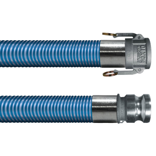 Kuriyama Blue Water BW Series 6 in. 40 PSI Low Temperature PVC Suction Hose Assemblies w/ C x E Ends