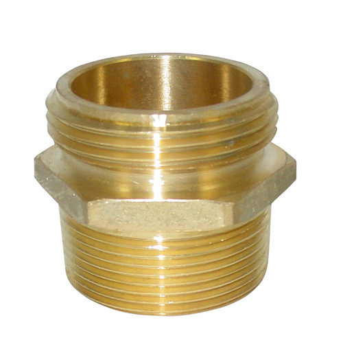 1 1/2 in.NH x 1 1/2 in. NPT Brass Double Male Hex Adapters