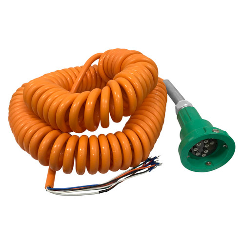 Civacon Green Thermistor Plug & Coiled Cord w/4 J-Slot Pins & 8 Contact Pins for Scully® Compatible System