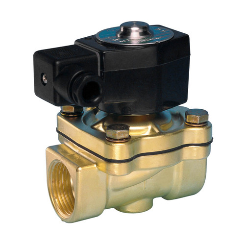 Jefferson Valves 1335 Series 1/2 in. Normally Closed Brass General Purpose 2-Way Solenoid Valve w/ Nitrile Rubber Seal