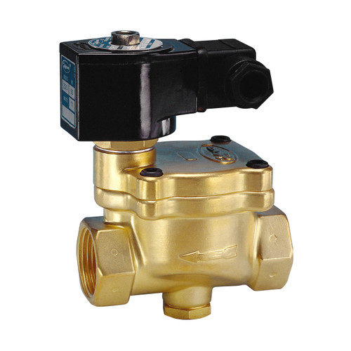 Jefferson Valves 1342 Series 1 1/2 in. Normally Closed Brass General Purpose 2-Way Solenoid Valve w/ Nitrile Rubber Seal