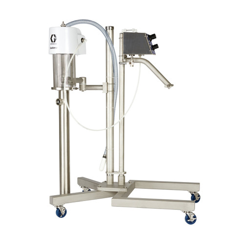 Graco SaniForce® Elevator w/ 5:1 Ratio Piston Pump for Sanitary Applications to Transfer Low to Medium Viscosity Fluids