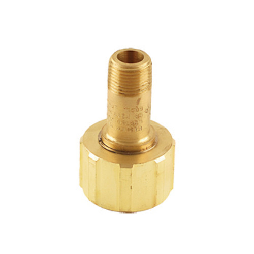 Emerson Fisher 1 3/4 in. Female ACME x 3/4 in. MNPT Filler Coupling - 3 in. Length - Brass