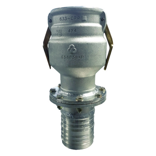 Civacon 633CPP Vapor Recovery Coupler w/ 4 in. TTMA Flange x 4 in. Straight Hose Shank