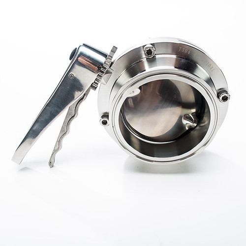 JME SSBFV Series 316 SS Multi-Position Butterfly Valve, w/EPDM Seals, SS Disc, Clamp Style