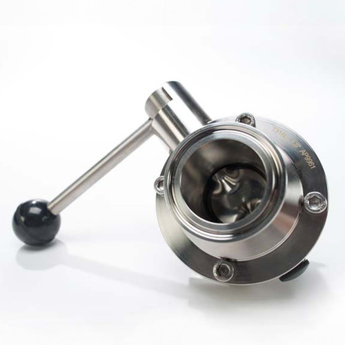 JME SSBFVF Series 316 SS 4-Position Butterfly Valve, w/EPDM  Seals, SS Disc, Clamp Style
