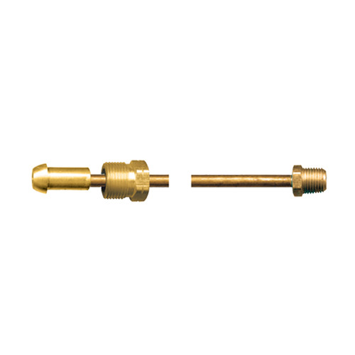 Fairview Fittings 1/4 in. Copper Long Nose POL x Solid Male Pipe Propane Gas Pigtail - 20 in. Length