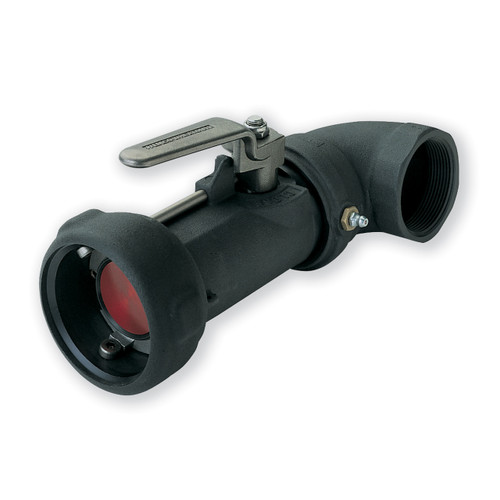 Emco Wheaton J72 Series 2 in. Female NPT Aluminum Dry Break 90° Coupler w/ Swivel, Nitrile Rubber Seal & 90° Lever