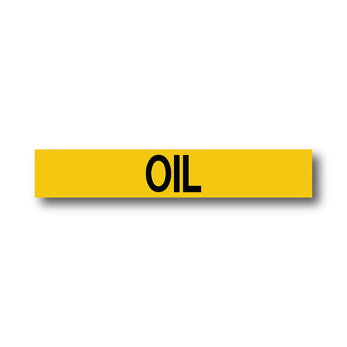 Marking Services Series MS-900 Self-Adhesive Pipe Marker "OIL", Yellow