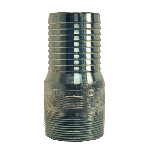 Dixon 2 in. NPT Plated Steel King Combination Nipple - MNPT x Hose Shank